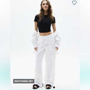 Women’s ATHLETS  White LINEN Pants